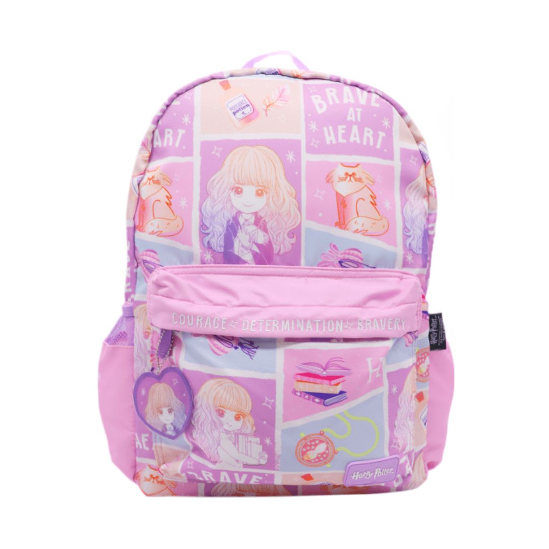 Mochila Oficio + Lonchera + Cartuchera Harry Potter Hermione Rosada2