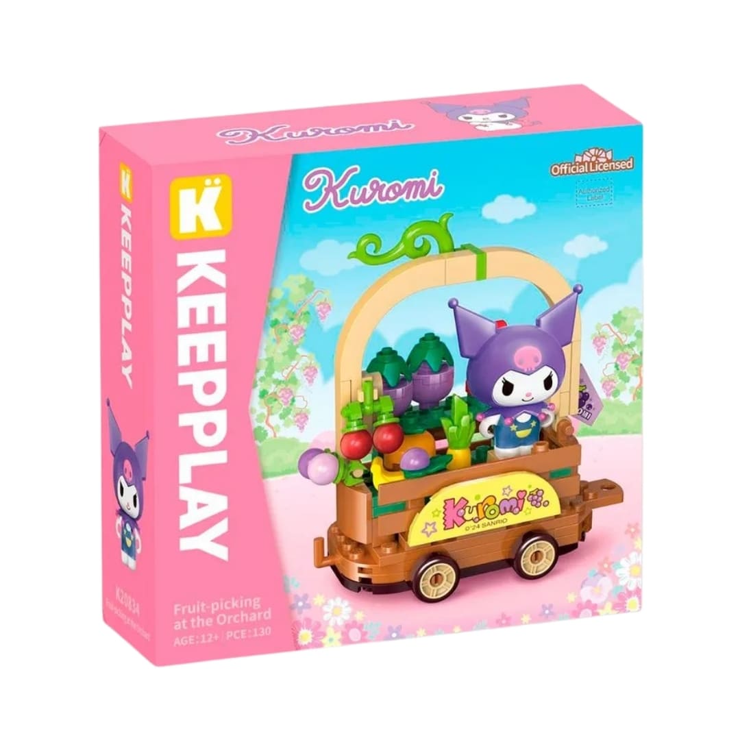 Keeppley Sanrio Kuromi - Mini Escenario Armable Cosecha Frutal4