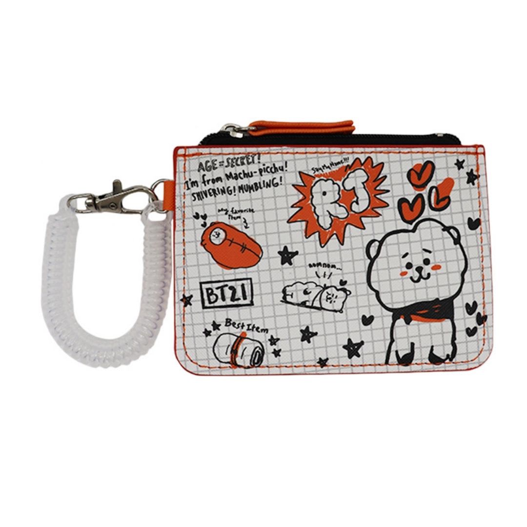 Tarjetero BT21 RJ Line Friends Diseño KPop Kawaii 12x8.5 cm 0