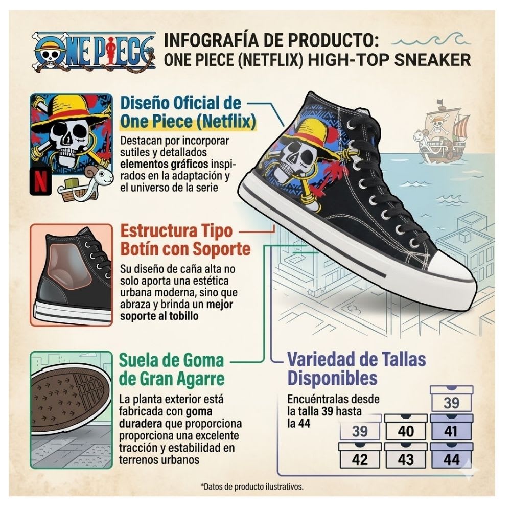 Zapatilla Botin Hombre One Piece Negro2