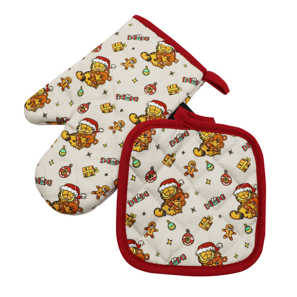 Guante y Toma Olla de Cocina Niño Garfield 0
