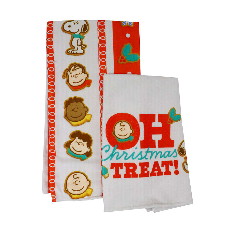 Set Secadores Navidad Cocina Snoopy x2 45x65cm Blanco3