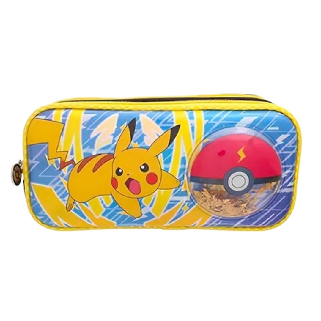 Mochila Oficio + Lonchera + Cartuchera + Pokemon 3D Pikachu y Pokebola4