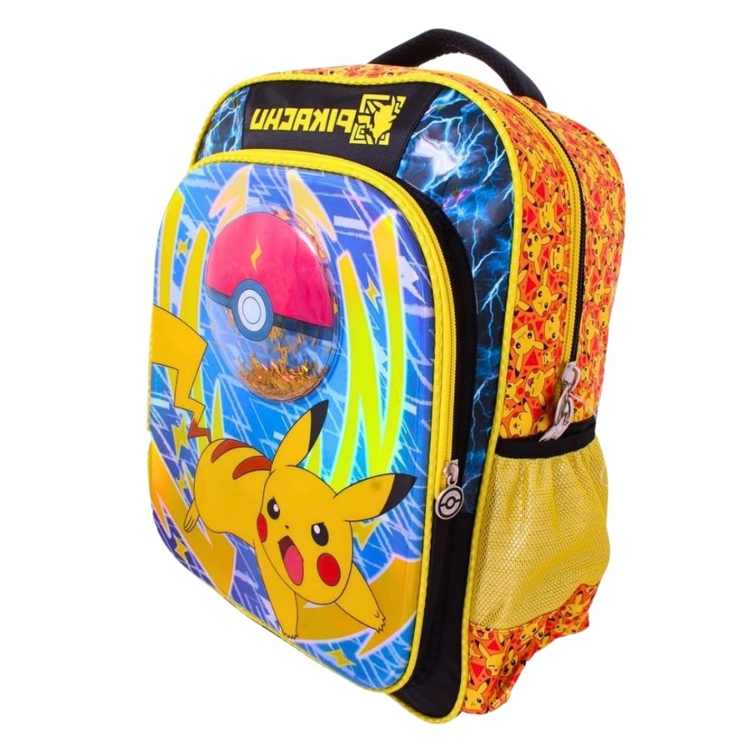 Mochila Oficio Pokemon 3D Pikachu y Pokebola2