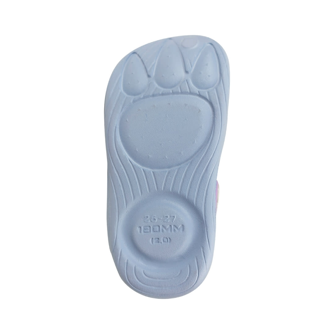 Sandalias Niña Clog Casual Stitch Celeste4