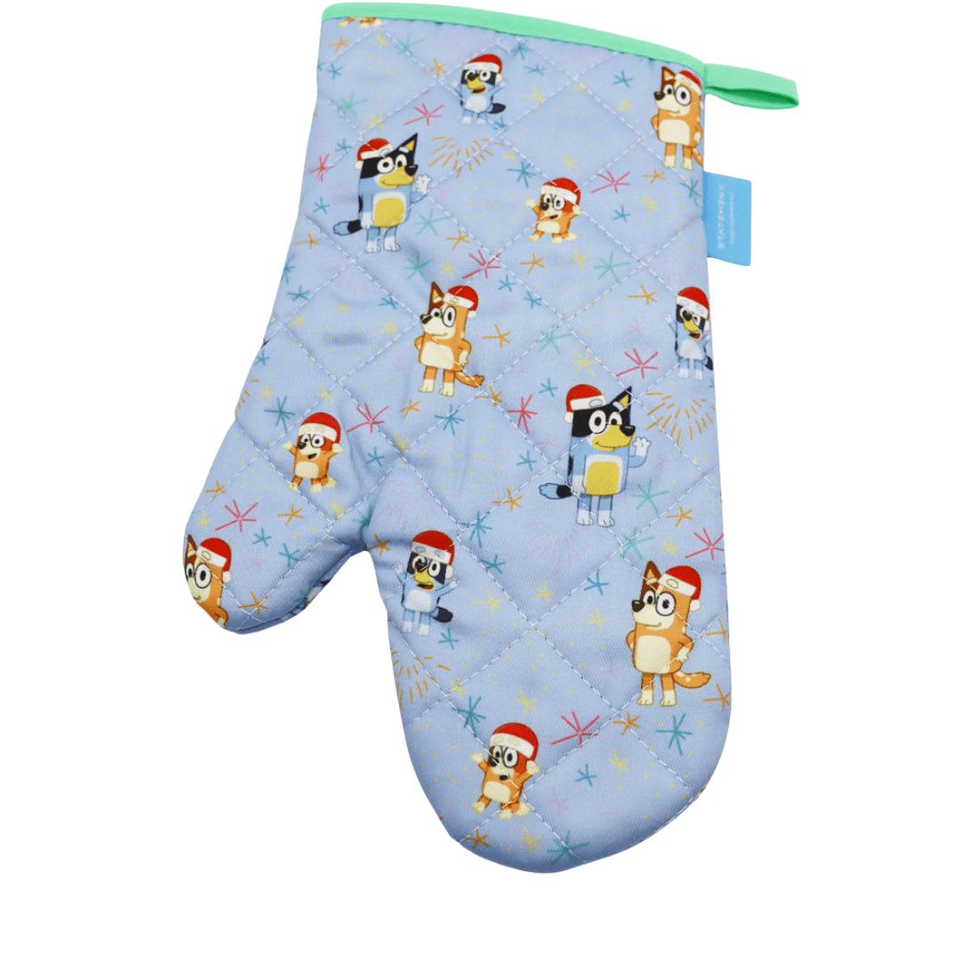 Pack Cocina Bluey Adulto y Niño con Guante y Toma Olla3