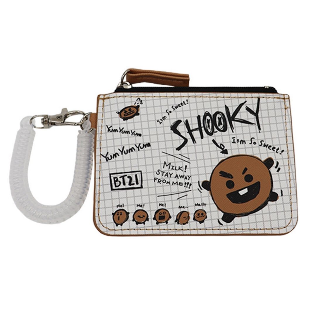 Tarjetero BT21 Shooky Line Friends Diseño KPop Kawaii 12x8.5 cm 0