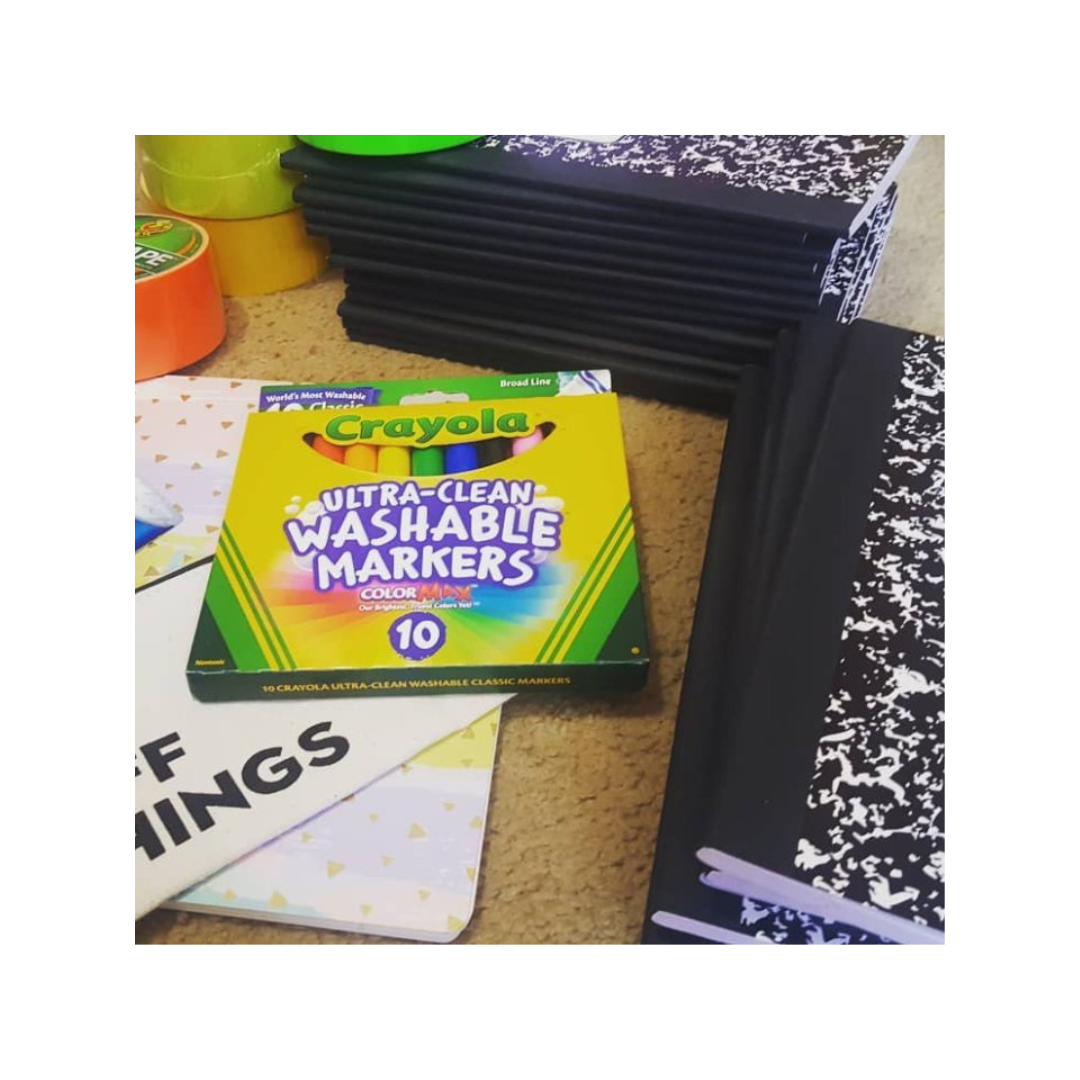 Caja de Plumones Lavables Gruesos Crayola 10 Colores Clásicos3