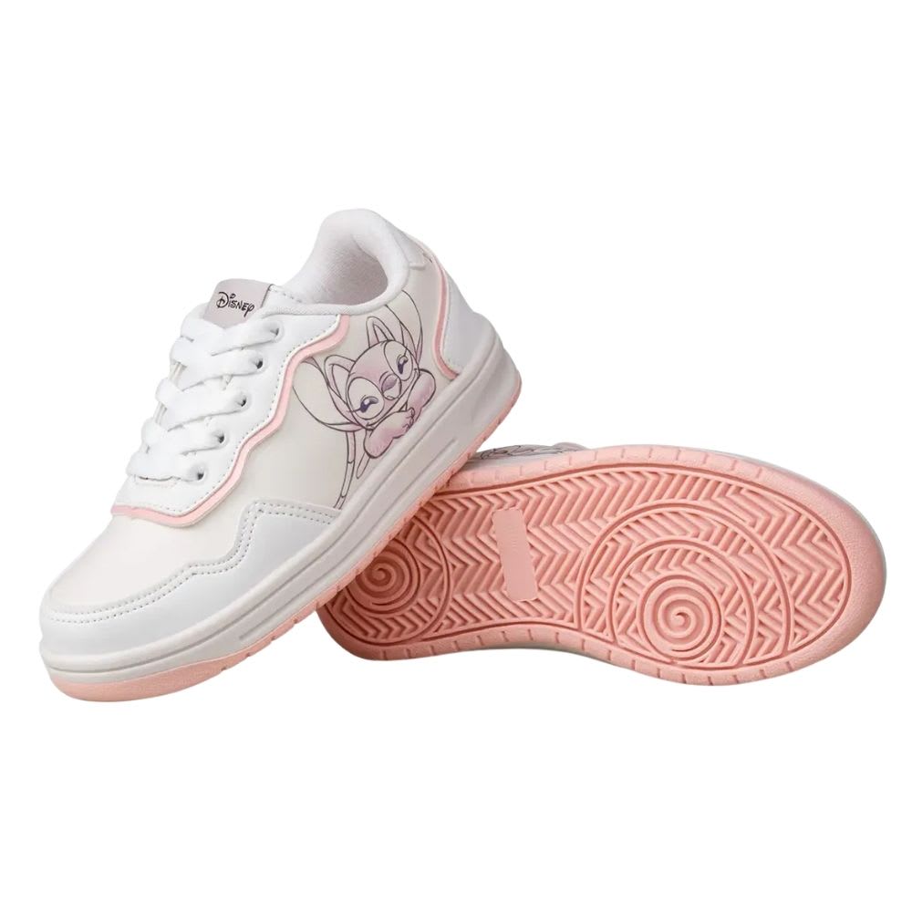 Zapatillas Mujer Casual Angel Stitch Blanco Rosado3