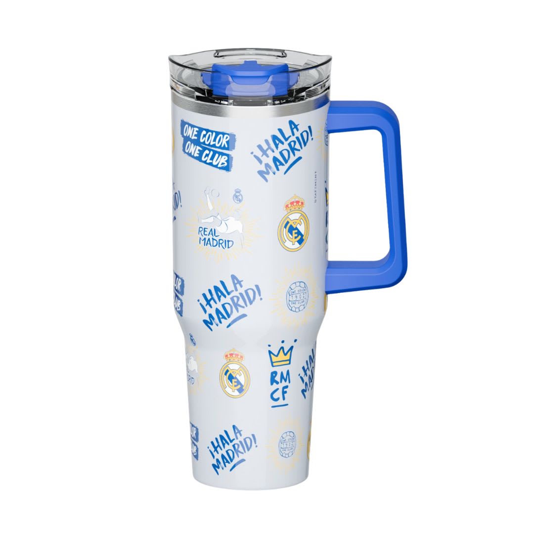 Mug vaso con cañita Real Madrid Futbol Chibi 1200 ml 0