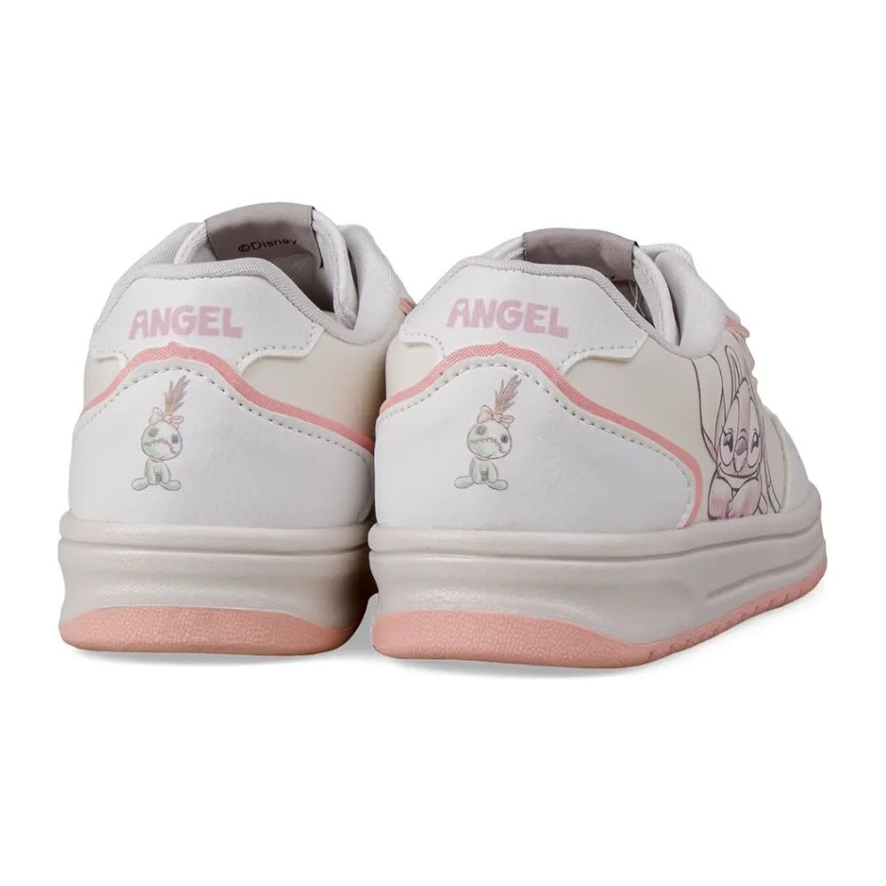 Zapatillas Mujer Casual Angel Stitch Blanco Rosado4