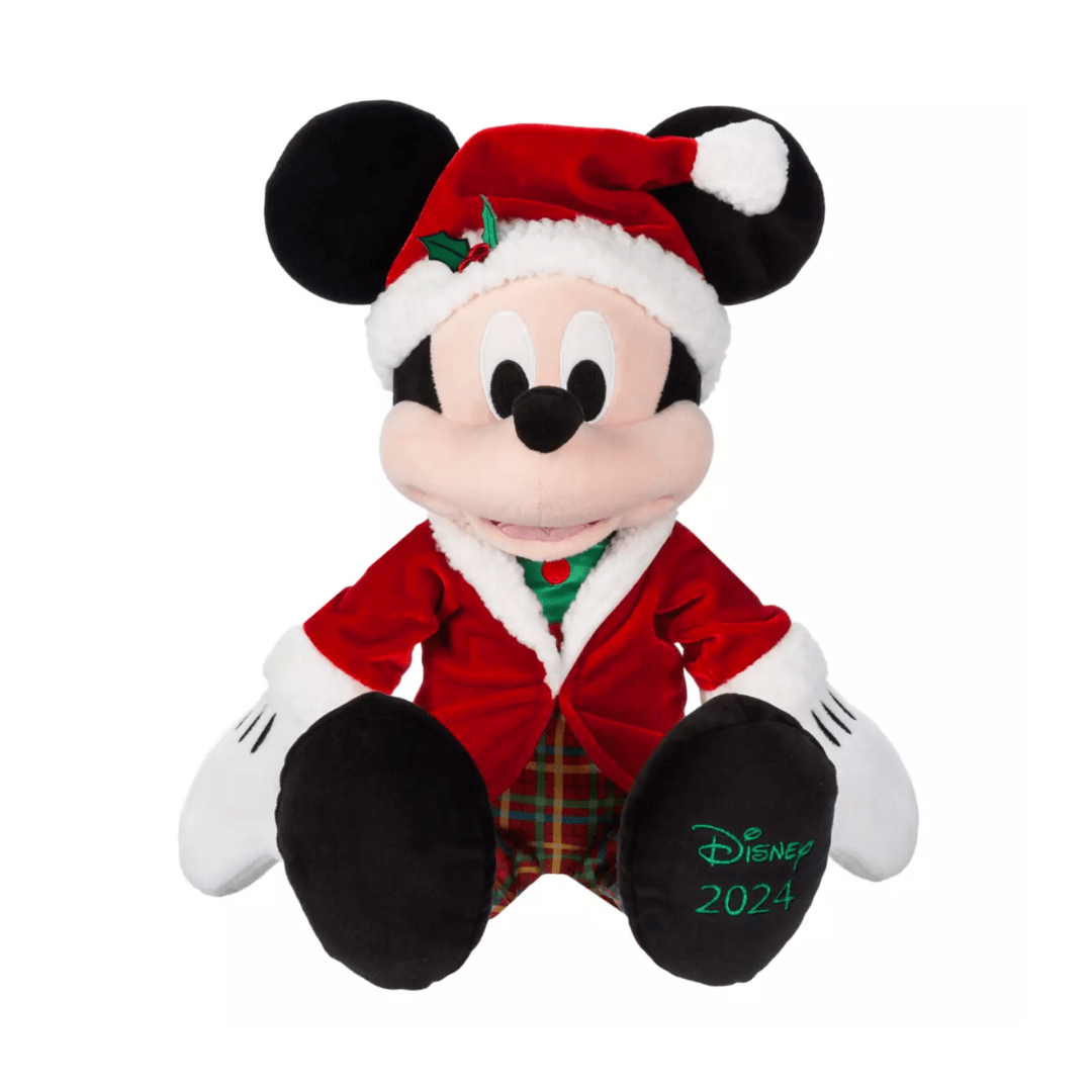 Peluche Mediano Disney Store Mickey Mouse Navidad 20242