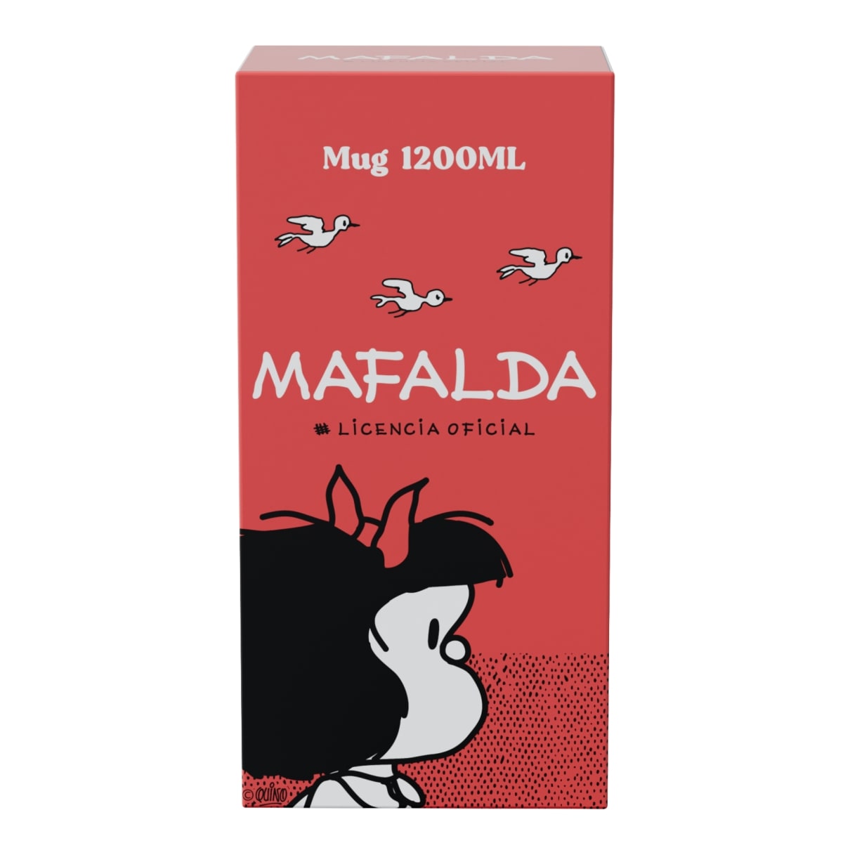 Mug termo Mafalda con asa Kawaii Chibi 1200 ml blanco5