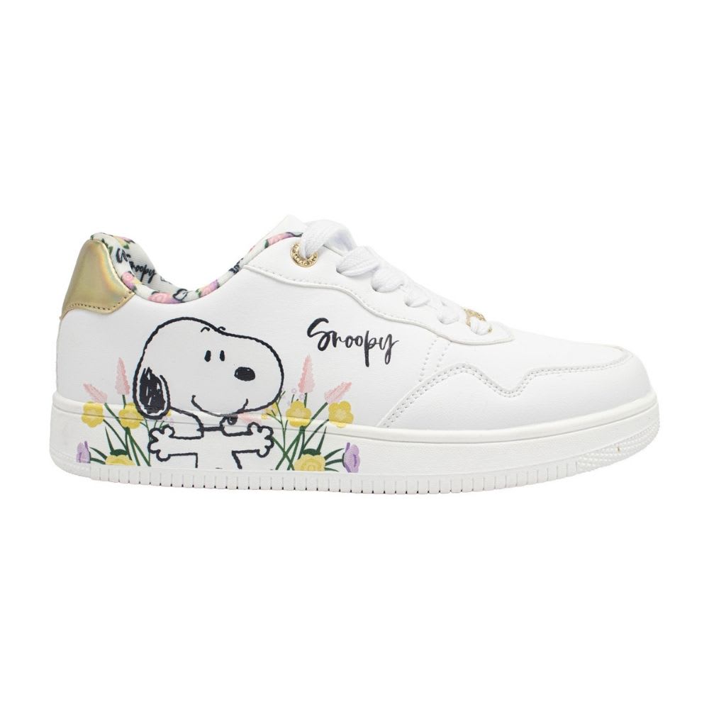 Zapatilla Mujer Casual Snoopy Blanco 0