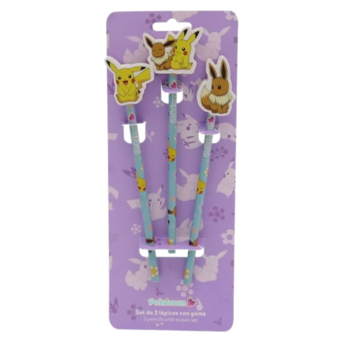 Set Escolar de Lapices Pokemon x33