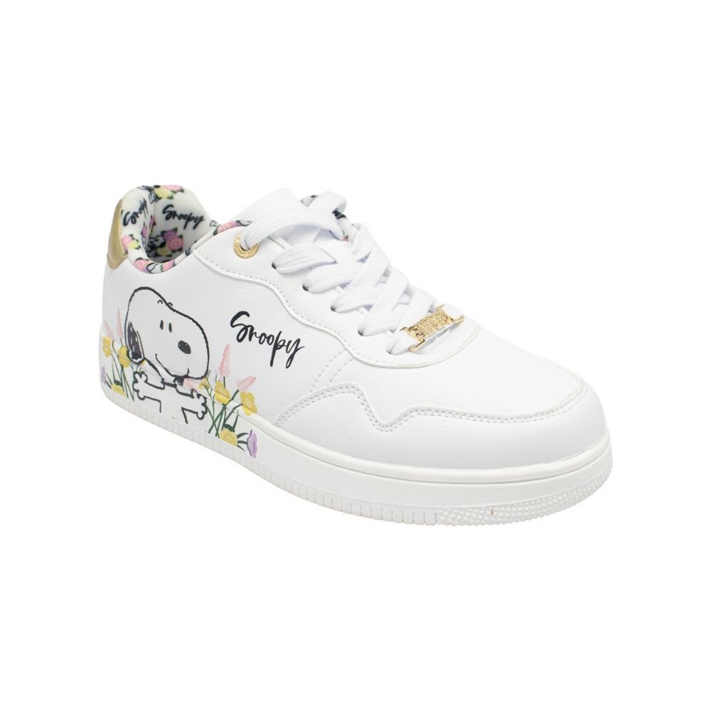 Zapatillas Mujer Casual Snoopy Blanco2