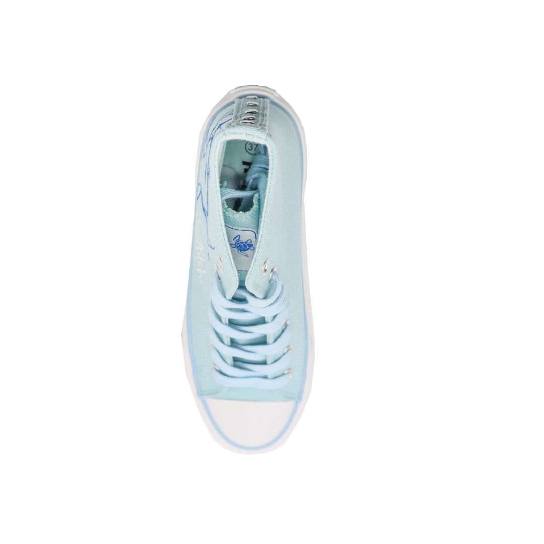 Zapatillas Mujer Stitch Botin Celeste2