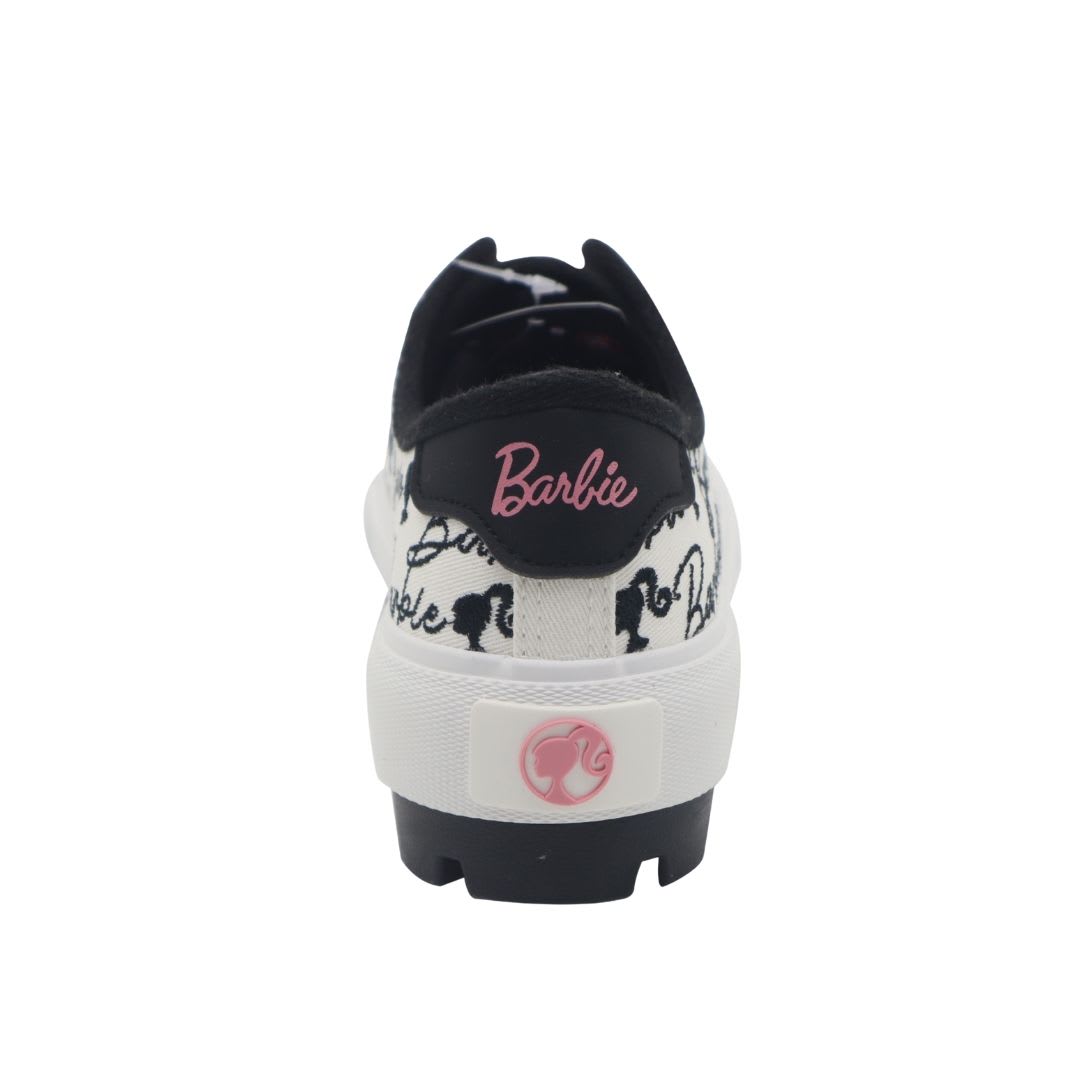 Zapatillas Urbanas Mujer Barbie Blanco y Negro2