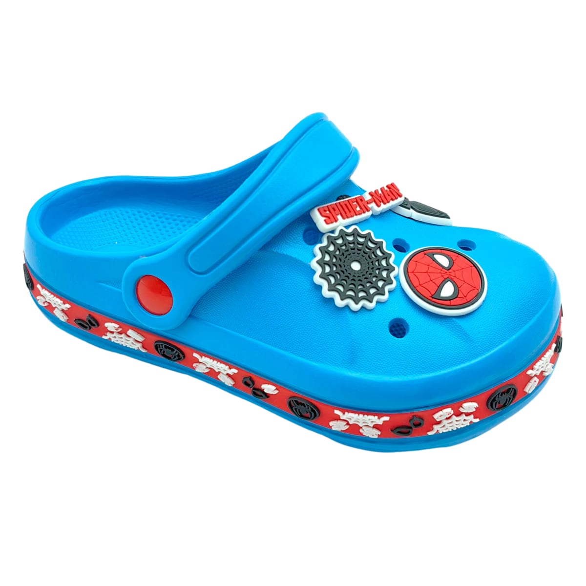 Sandalias Clog Niño Casual Spiderman Celeste 0