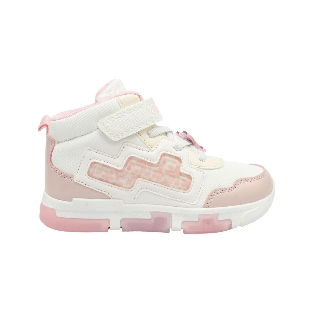 Zapatillas Niña Botin Angel Stitch Blanco Rosado con Luces 0
