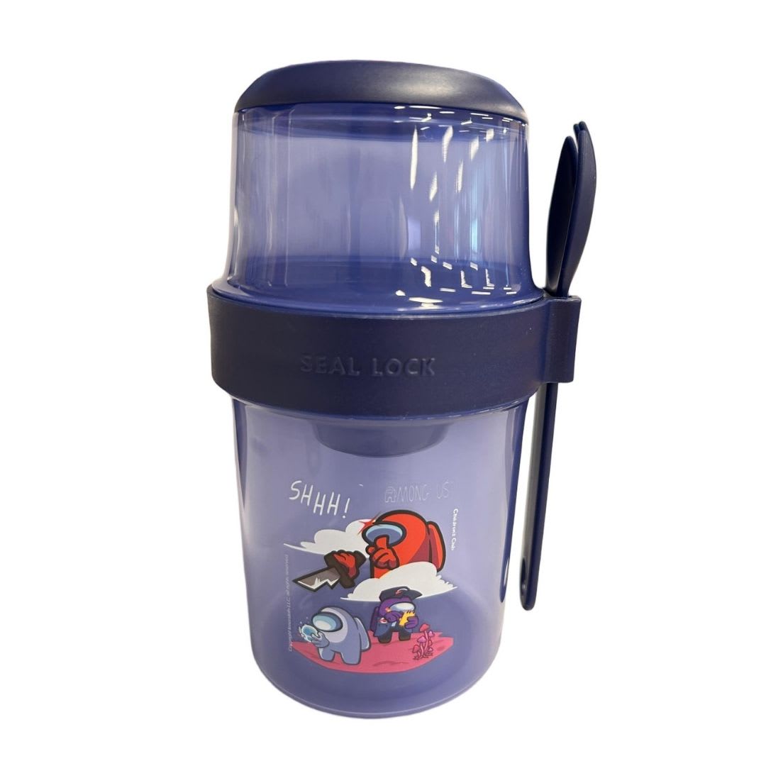 Vaso Yogurera Escolar Among Us 310 ML + 560 ML 0