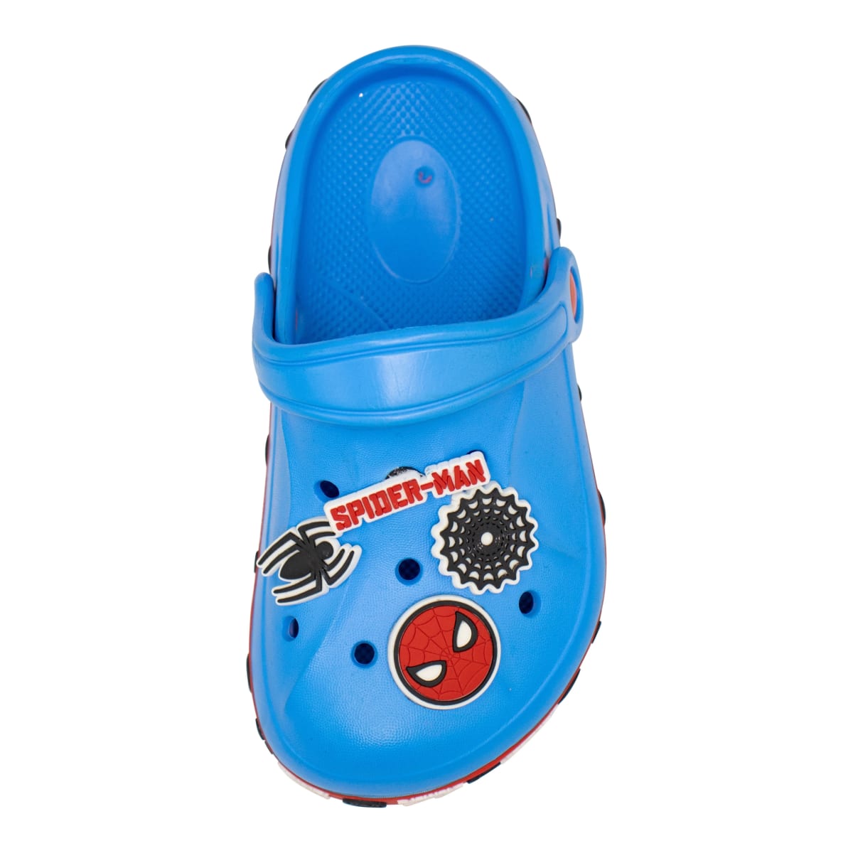 Sandalias Clog Niño Casual Spiderman Celeste2