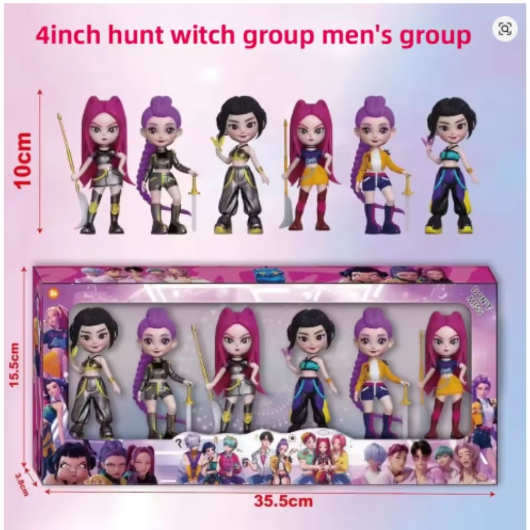 Set de Figuras Guerreras Kpop Demon Hunters x62