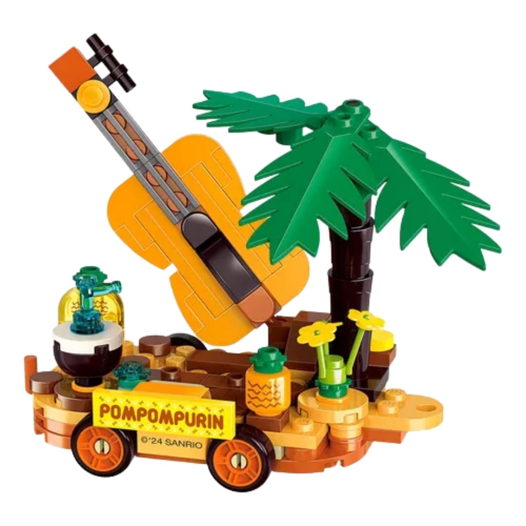 Keeppley Sanrio Pompompurin - Mini Escenario Armable Música en la Playa3