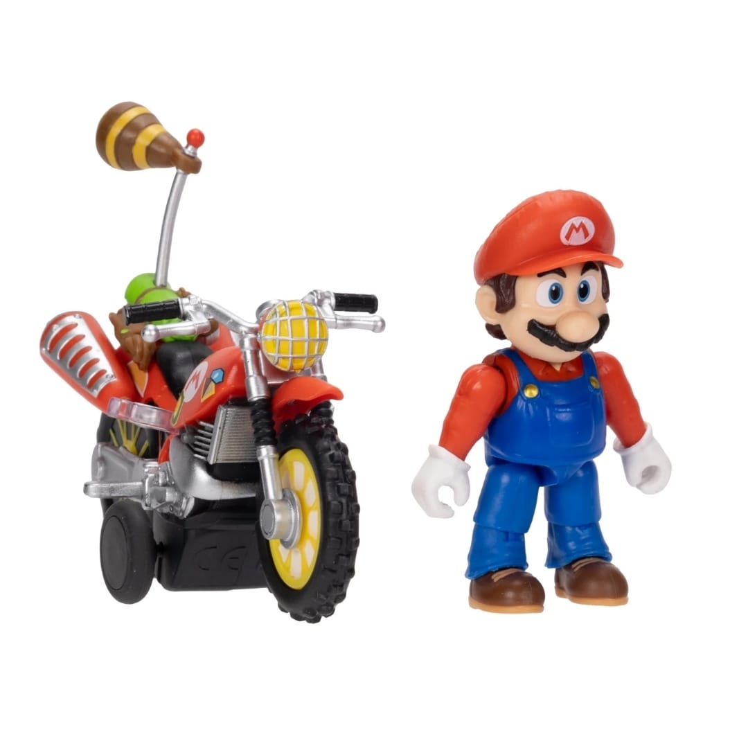 Figura Coleccionable Super Mario Galaxy Mario Bros con su Moto 6 cm Nintendo2