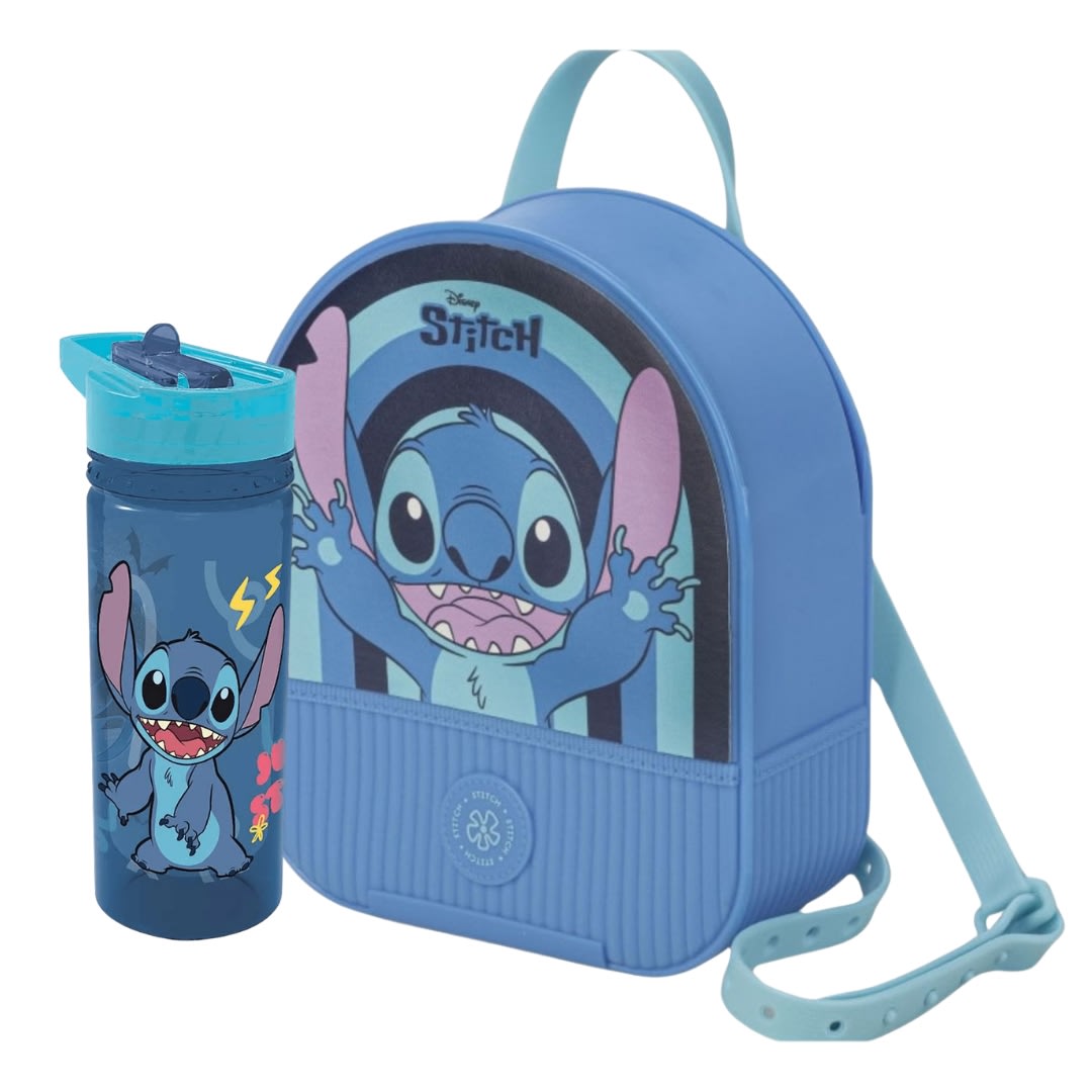 Pack Tipo Palomera +Tomatodo Botella Lilo & Stitch 580 ml Cañita 0