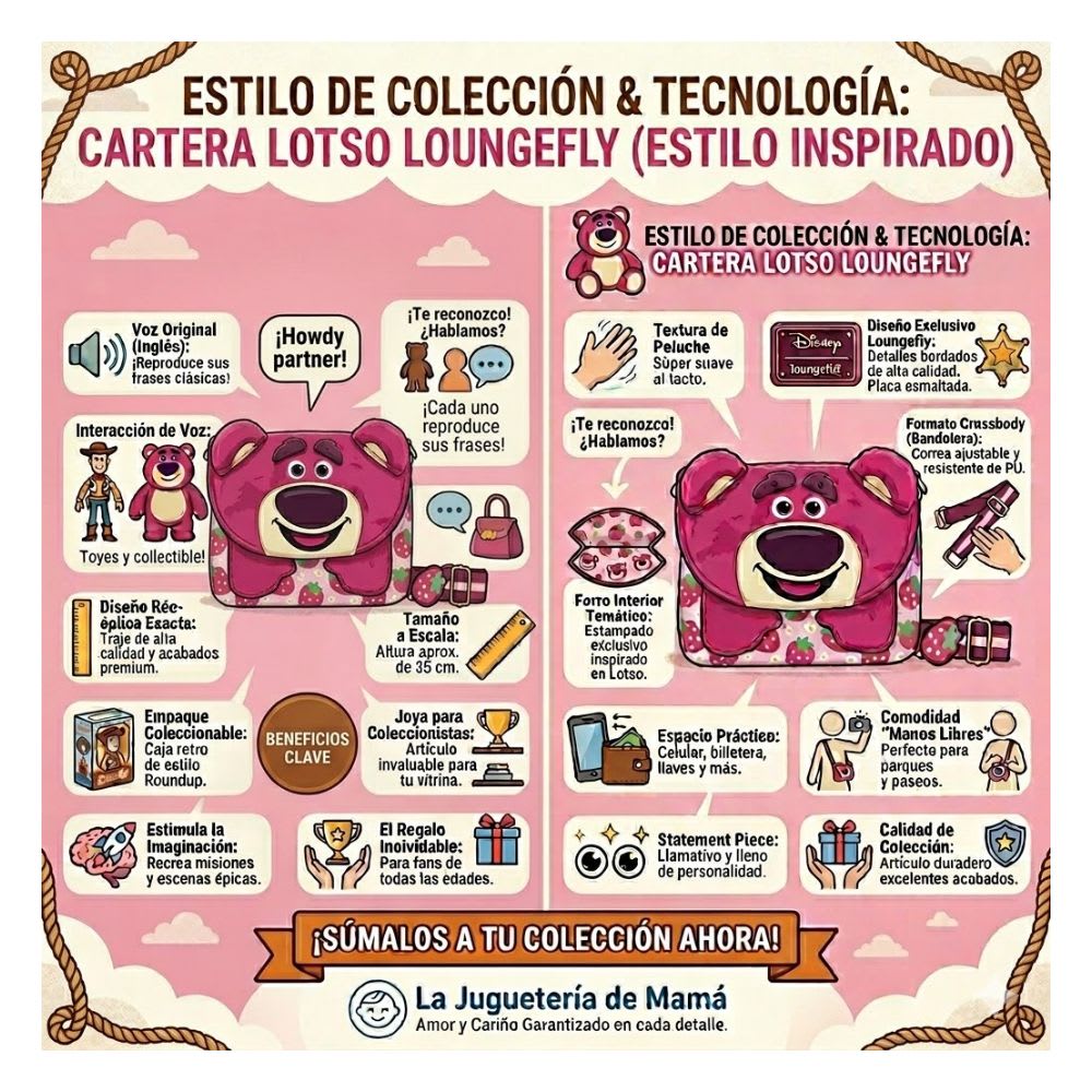 Cartera Crossbody Loungefly Peluche Lotso2