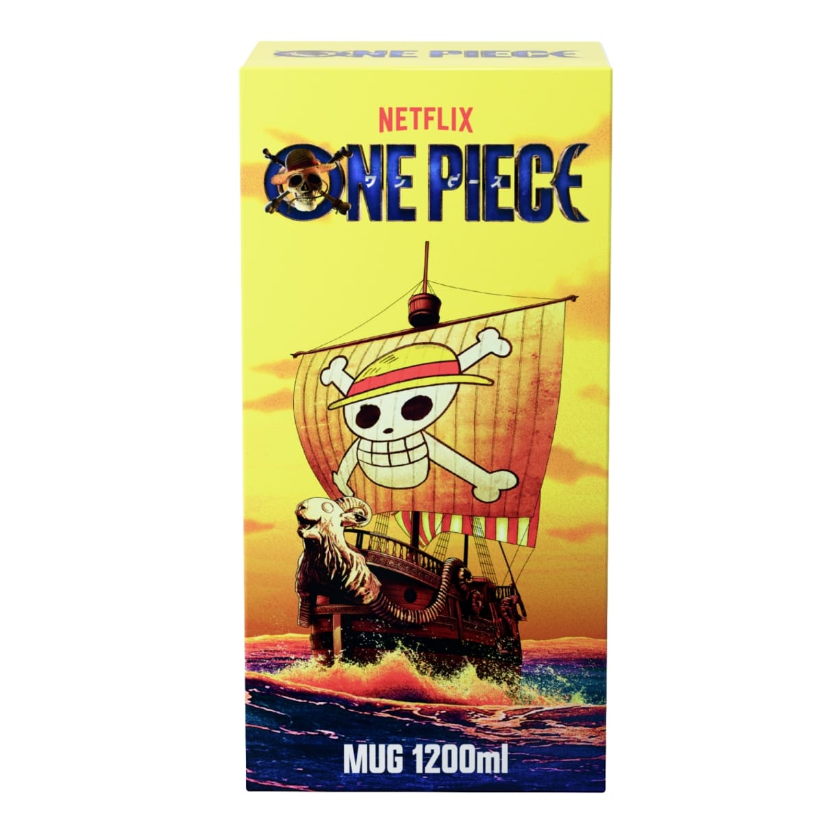 Mug termo One Piece con asa Anime Kawaii Chibi 1200 ml blanco5