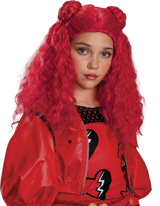 Peluca Disfraz Niña Red Descendientes 4 Disney 0