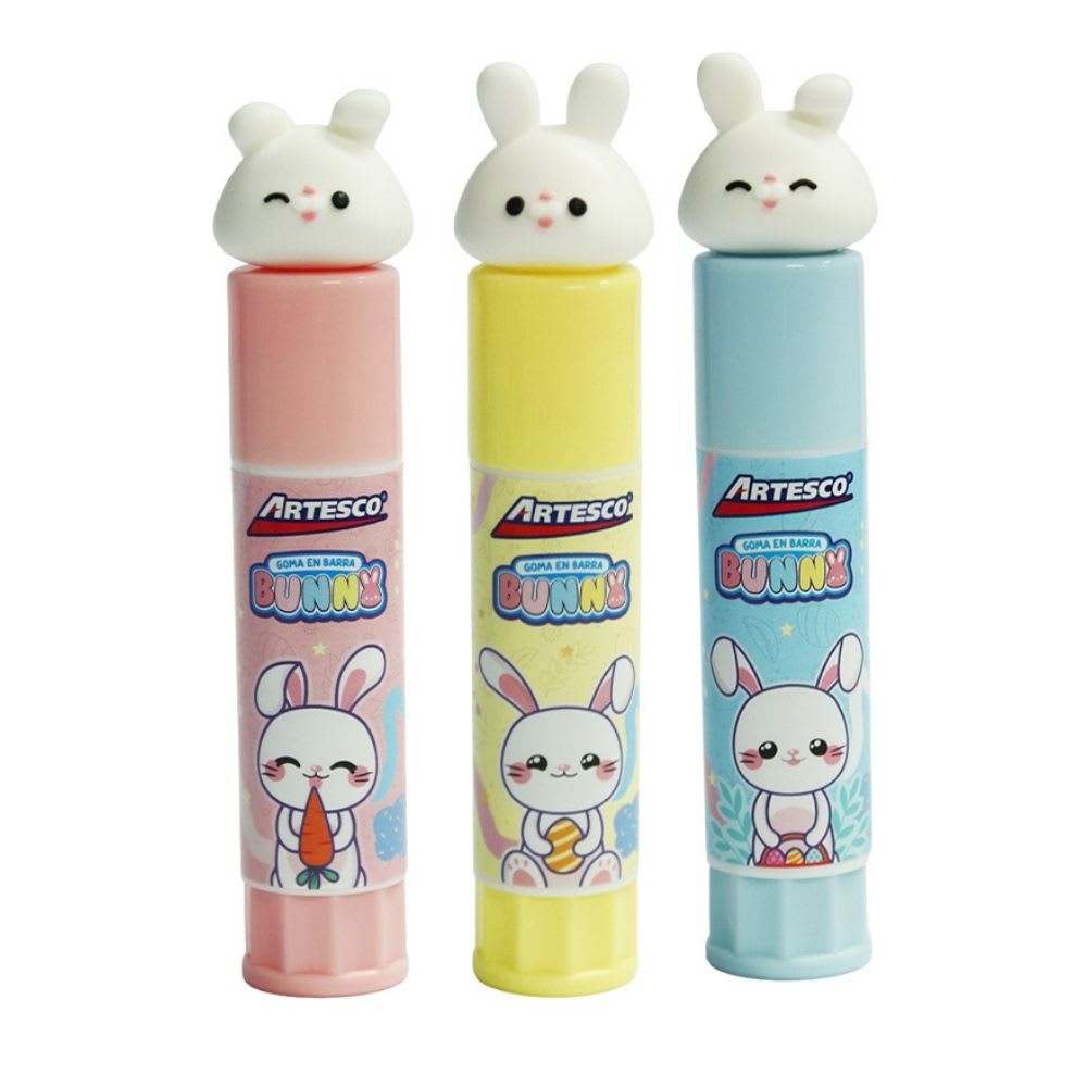 Goma en Barra Artesco Bunny Conejito Sticky 9g 1 Unidad Diseño Aleatorio2
