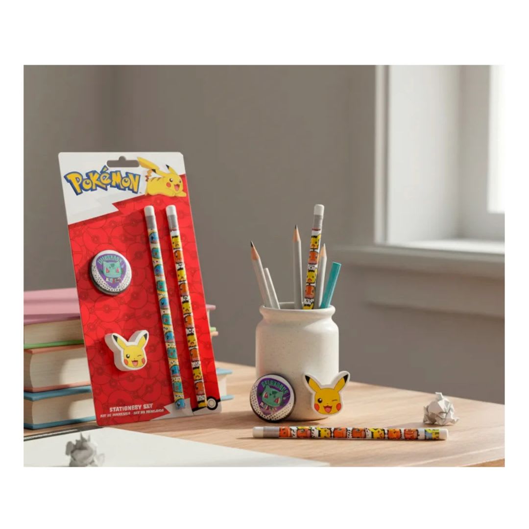Set Escolar de Lapices y borradores Pokemon2