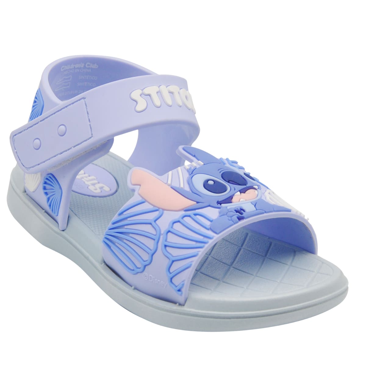 Sandalias Niña Playera Stitch Coral Lila 0