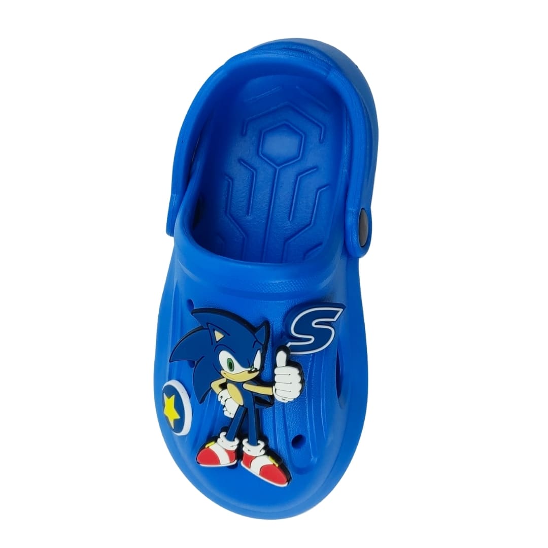 Sandalias Niño Clog Casual Sonic Azul2