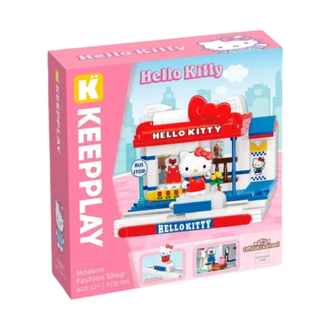 Keeppley Sanrio Hello Kitty - Mini Escenario Armable Tienda de Moda4