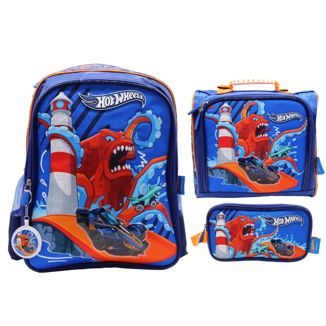 Pack Escolar Mochila Hot Wheels Calamar Oficio 0