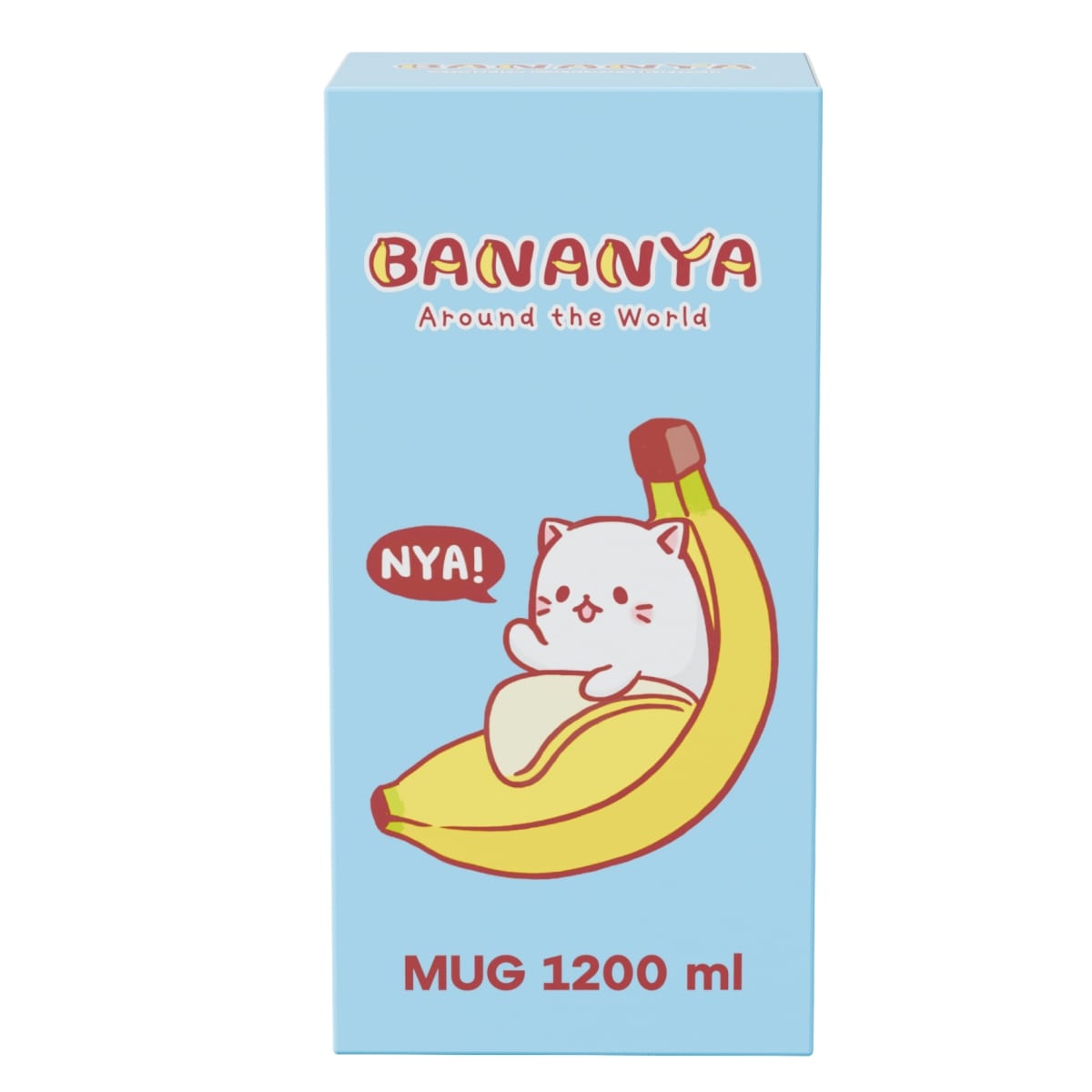 Mug Termo Bananya Gatitos Gabby Chibi con asa 1200 ML5