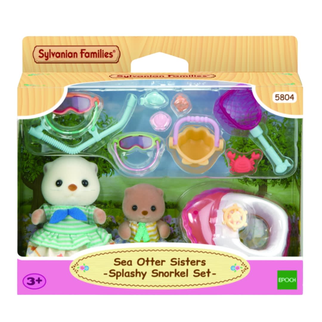 Juguete Sylvanian Ternurines Set Hermanas Nutria Marina 0