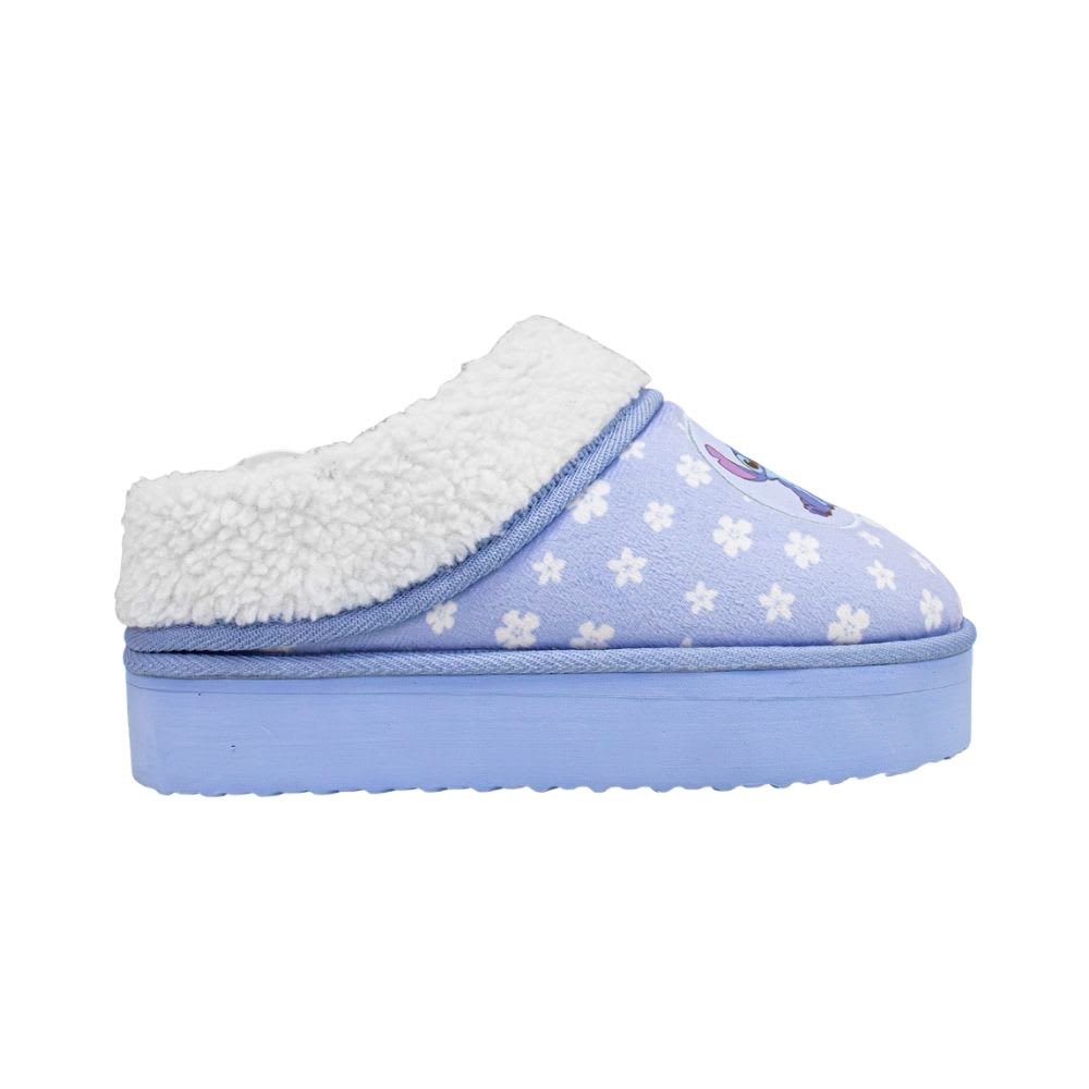 Pantuflas Peluche Mujer Stitch Celeste2