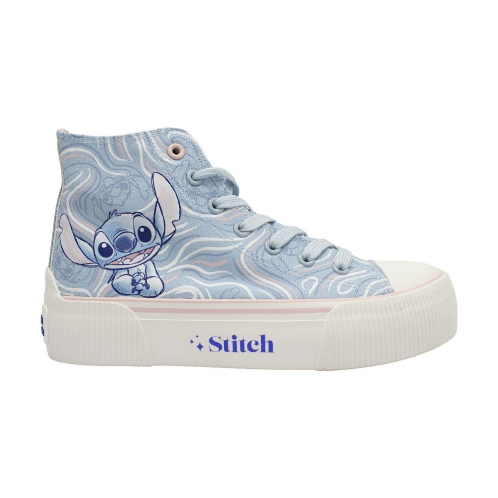 Zapatillas Mujer Urbanas Botin Stitch Celeste Rosado 0