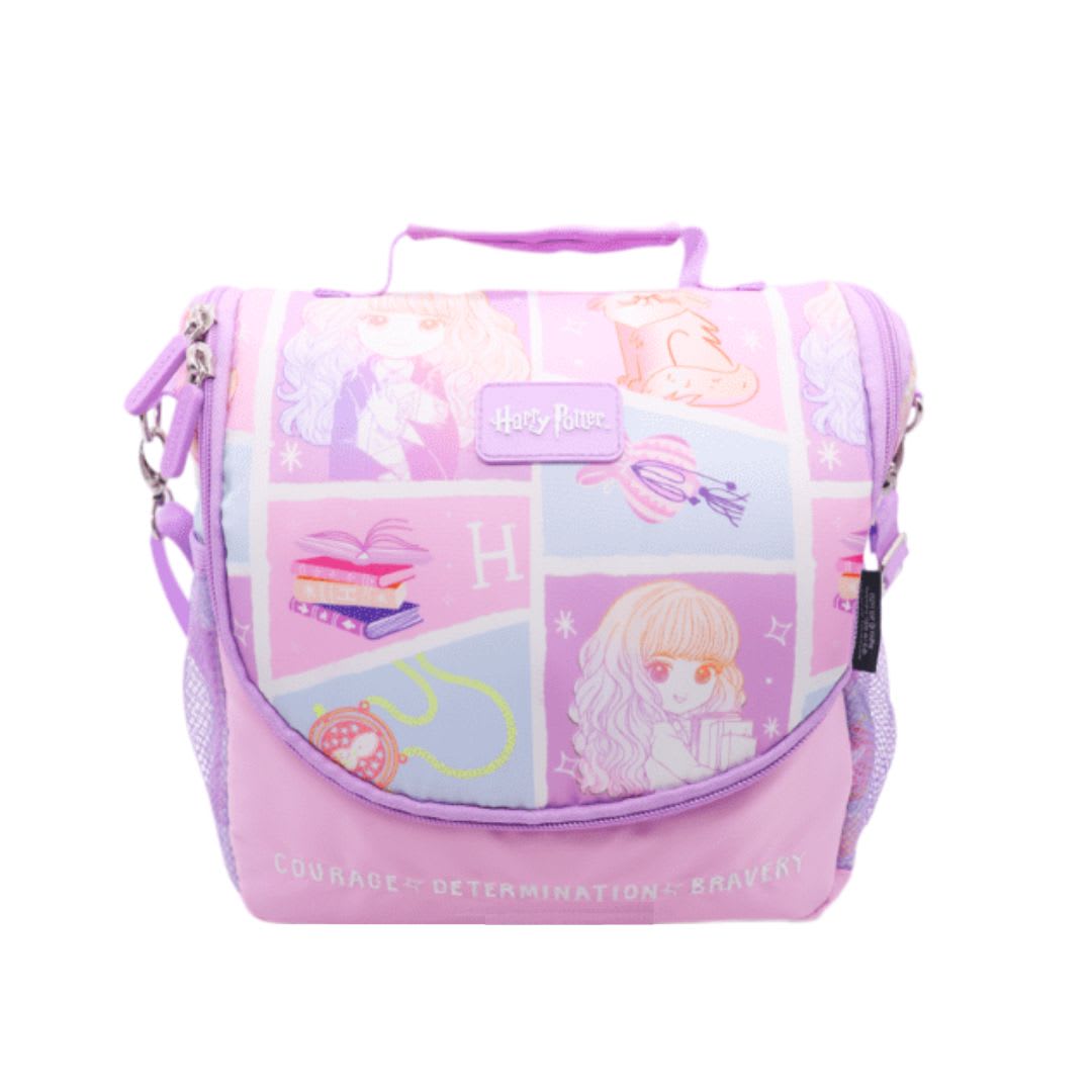 Mochila Oficio + Lonchera + Cartuchera Harry Potter Hermione Rosada3