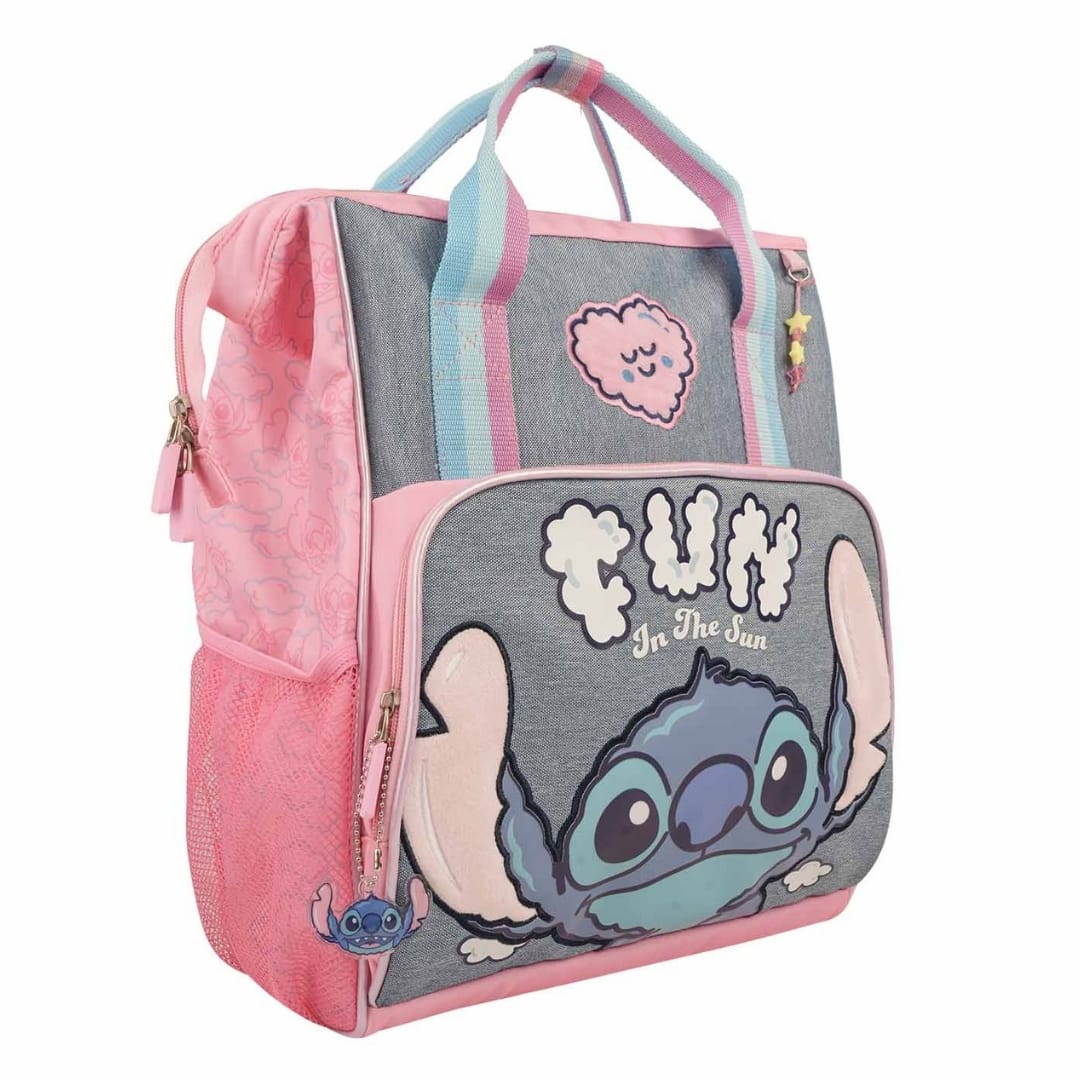 Pack Escolar Mochila Stitch Rosado Oficio2
