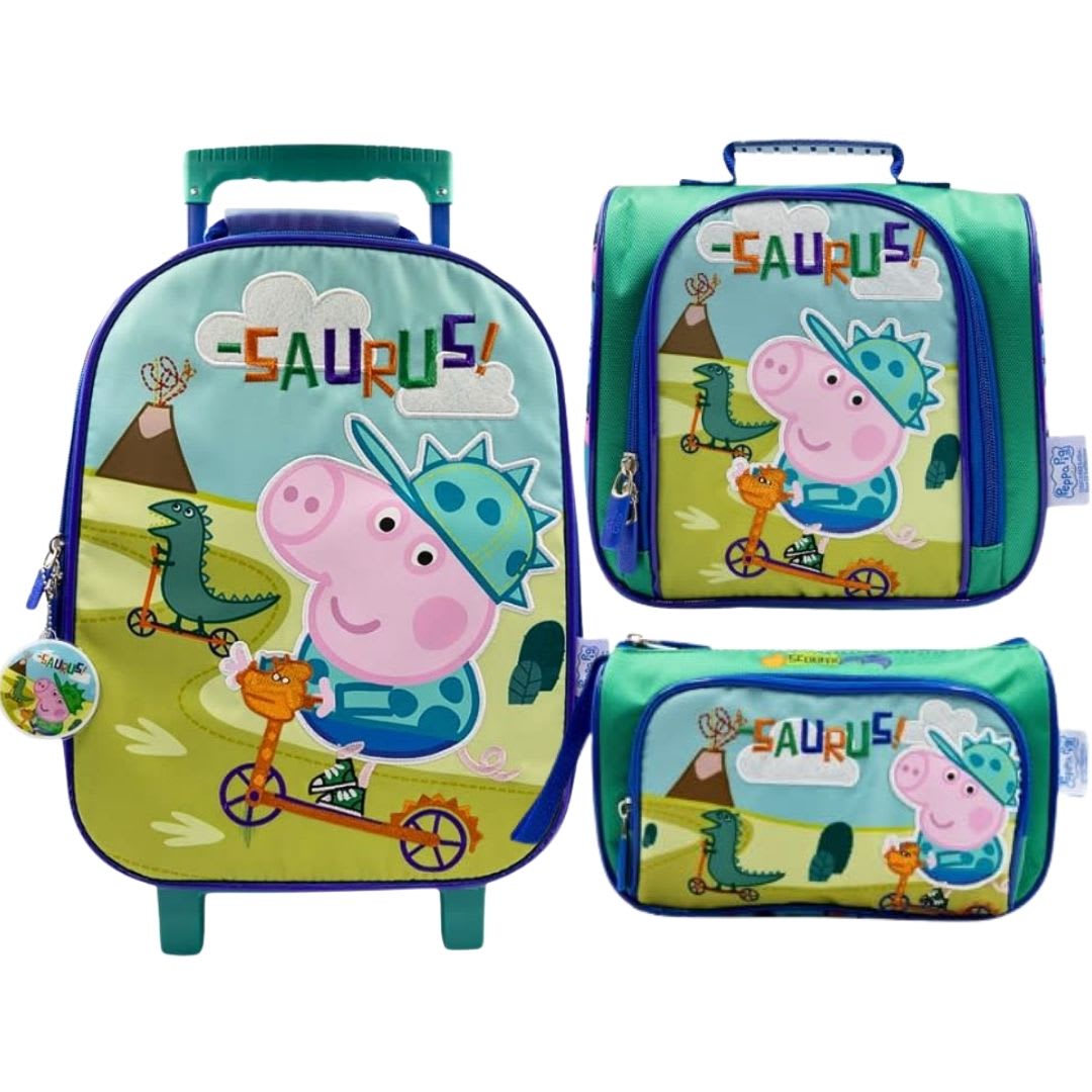 Maleta Nido + Lonchera + Cartuchera Peppa Pig - George Pig 0