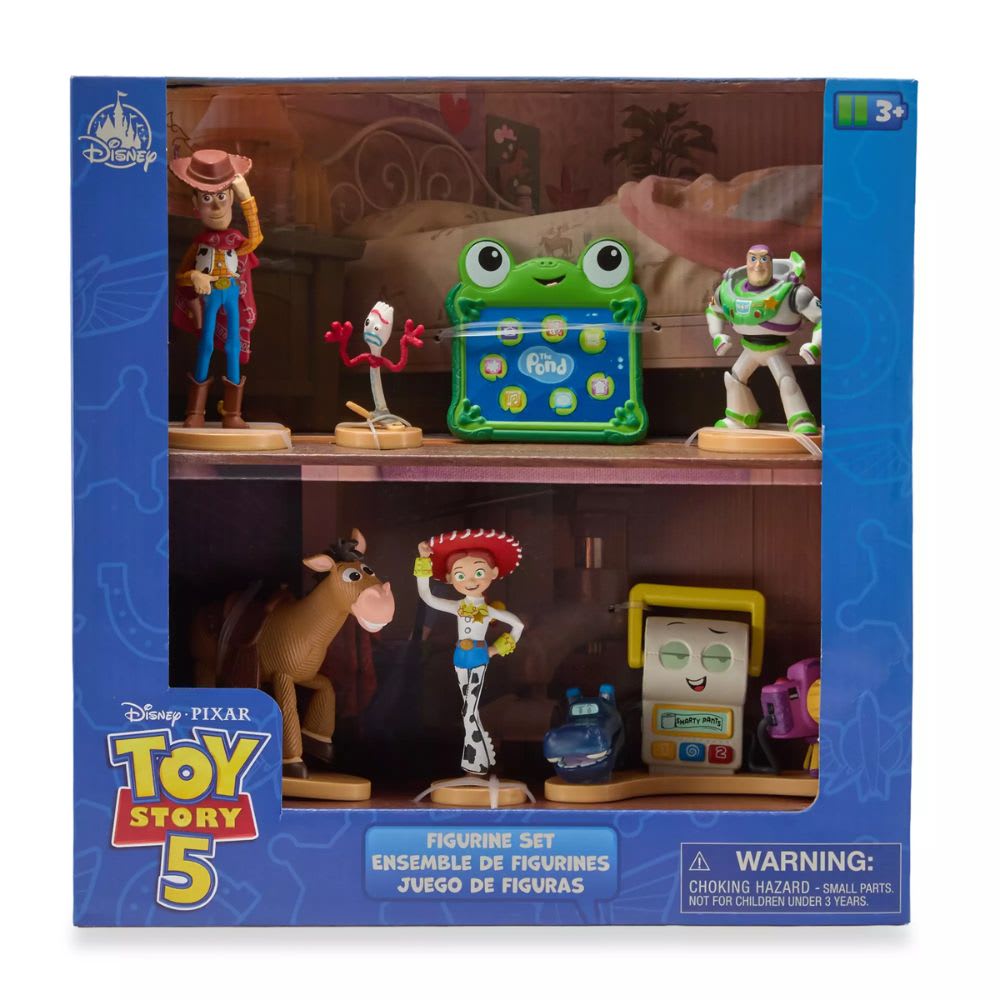 Playset Toy Story 5 Disney Store 7 Figuras Woody Buzz Forky Lilypad Bullseye Jessie Tech4