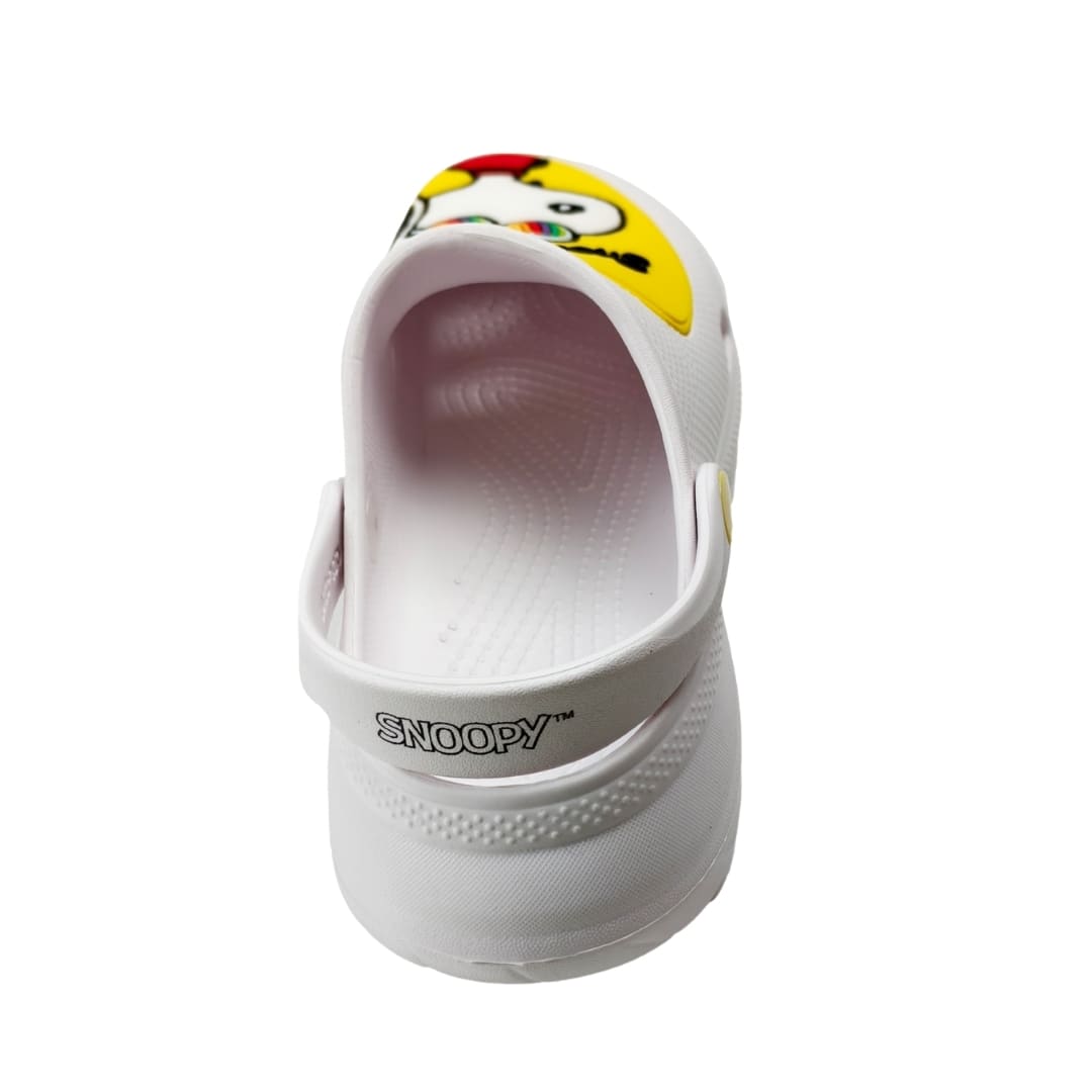 Sandalias Mujer Clog Casual Snoopy Blanco3