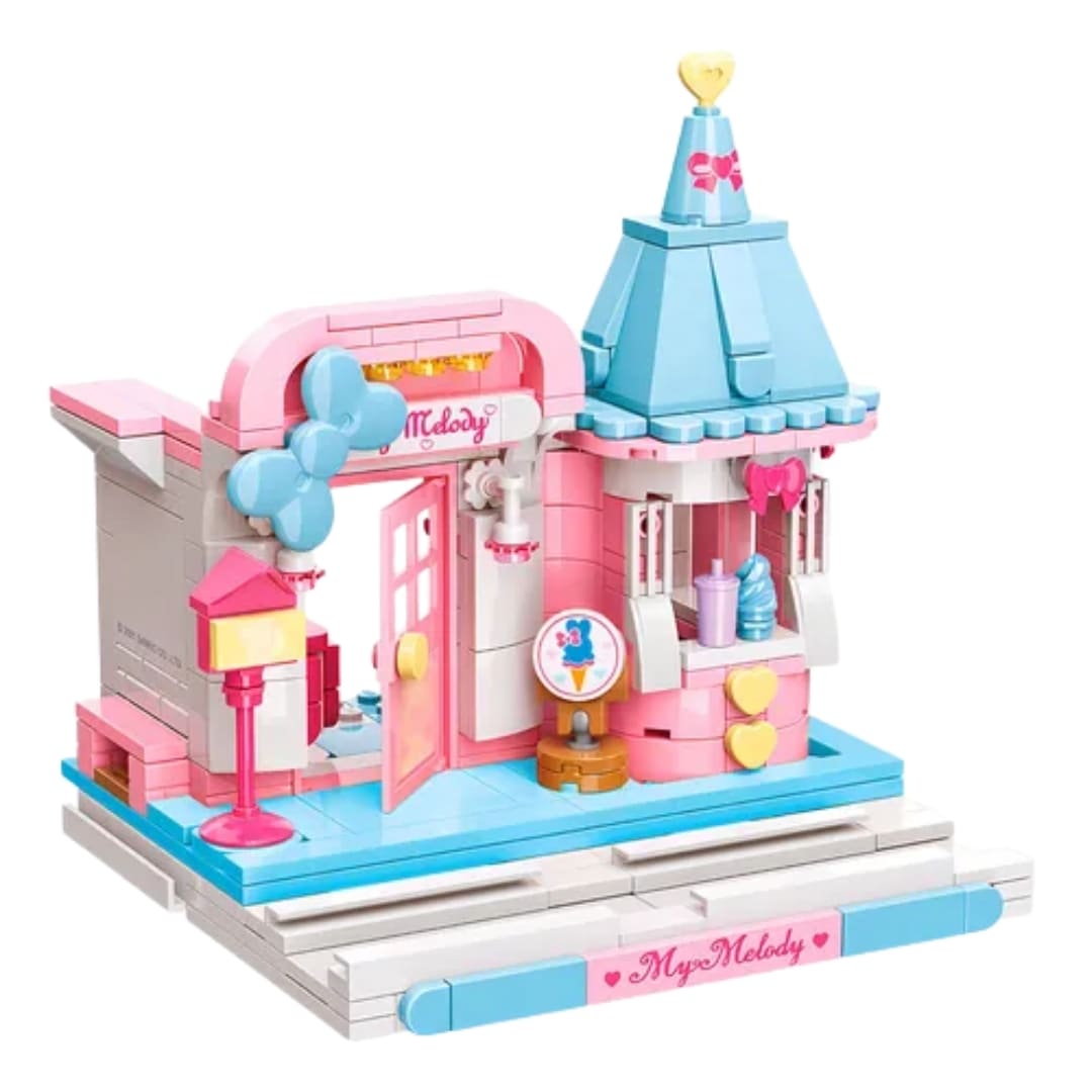 Keeppley Sanrio My Melody - Mini Escenario Armable Casa de Helados Dulces3
