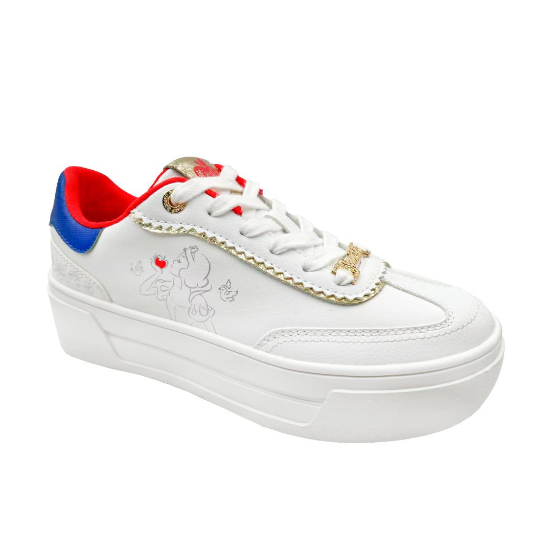 Zapatillas Casual Mujer Blanca Nieves Blanco3